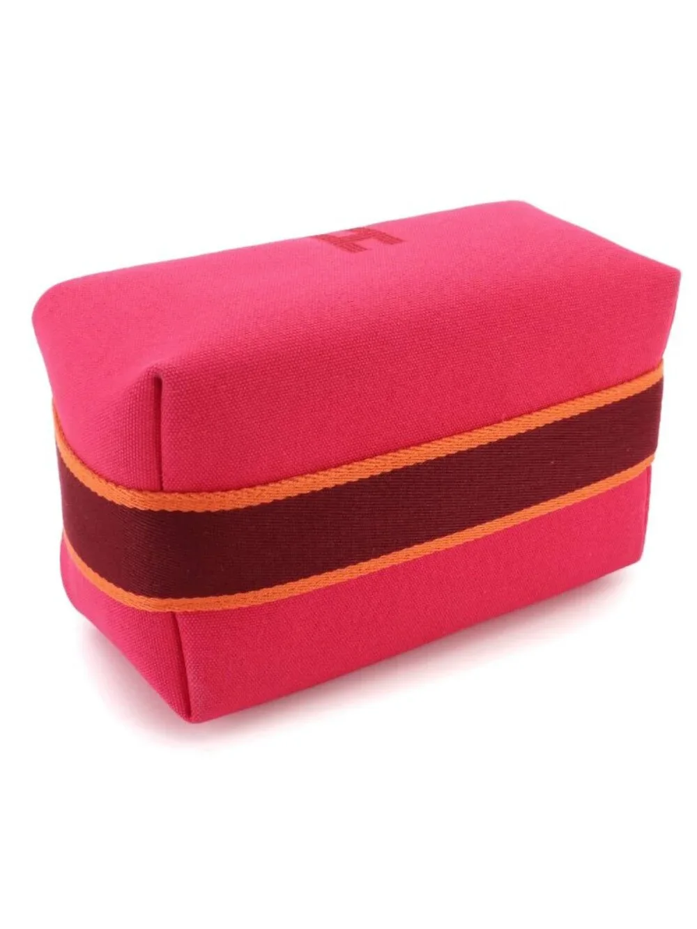Hermes Bride-a-Brac PM Hand Toile Ash Hibiscus Silver Pouch